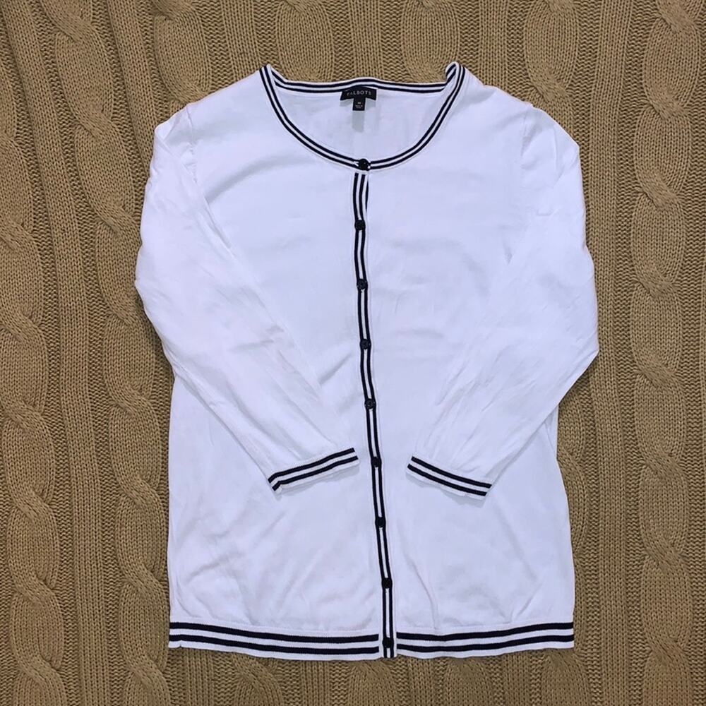 Talbots black & white sweater‎